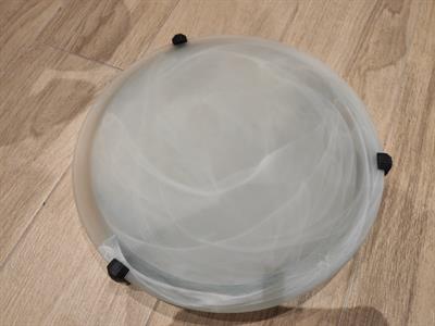 Plafoniera in vetro satinato