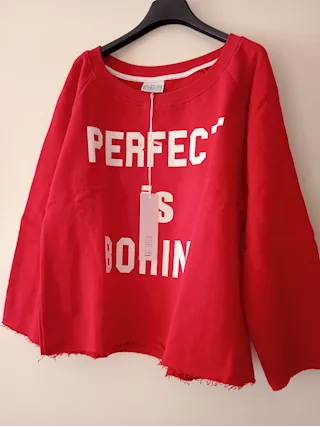 Maglia felpata 100% cotone tg L Nuova