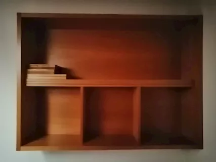 Scrivania angolare in legno con scaffale - Anteprima 5