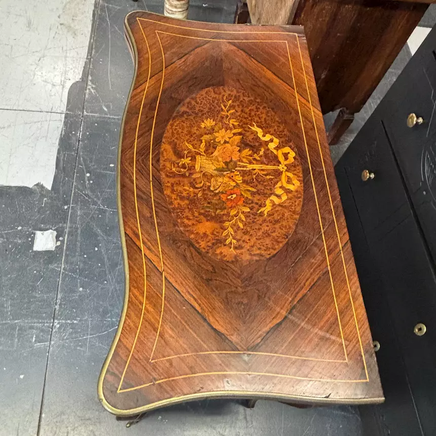 Antica console tavolo da gioco stile Luigi XV fine del XIX - Foto 6