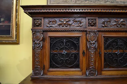 Credenza doppio corpo stile Rinascimento del 900 - Foto 4