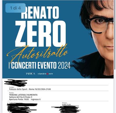Concerto Renato Zero Roma 16/03/2024