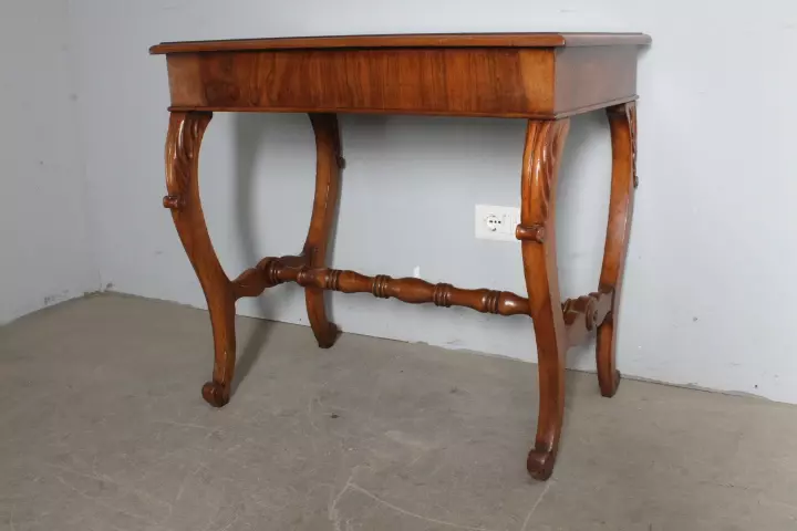 Antica scrivania scrittoio Luigi Filippo noce toscano '800 - Foto 5