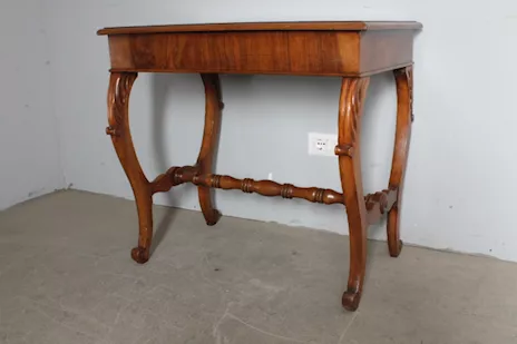 Antica scrivania scrittoio Luigi Filippo noce toscano '800 - Foto 5