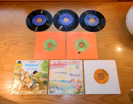 Lotto dischi 45 Fiabe sonore, Antoniano, Disney