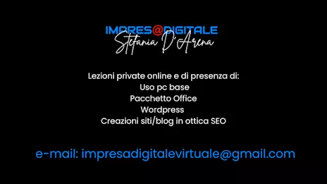 Lezioni private online e di presenza uso pc Office Wordpress