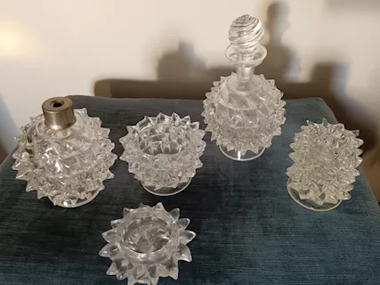4 oggetti vetro rostrato Murano. BAROVIER