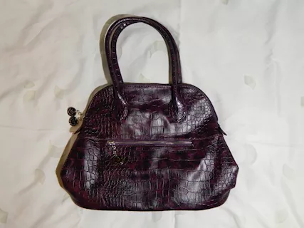 Borsa David Jones coccodrillo viola