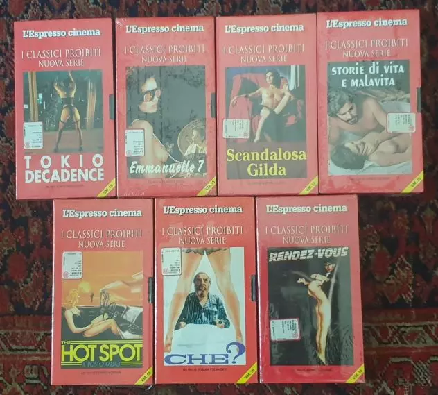 Lotto 7 VHS L'espresso cinema I classici proibiti