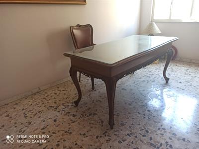 Scrivania con poltroncine stile Luigi XVI, in legno, ottimo stato - Foto 2