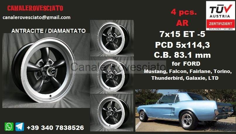 Cerchi FORD AR 7x15 MUSTANG FALCON TORINO FAIRLANE