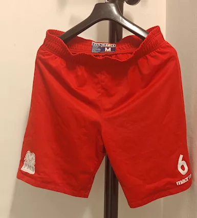 Pantaloncini basket marca MACRON, bianchi e rossi, taglia M,, in buone condizioni - Foto 4