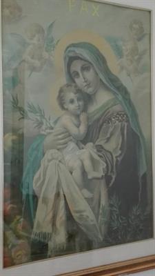 Stampa su tela copia del quadro S. Maria Regina Pacis