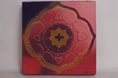 Quadro olio su tela Mandala firmato Gaudin