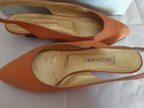Sandali chanel in nabuk color mattone