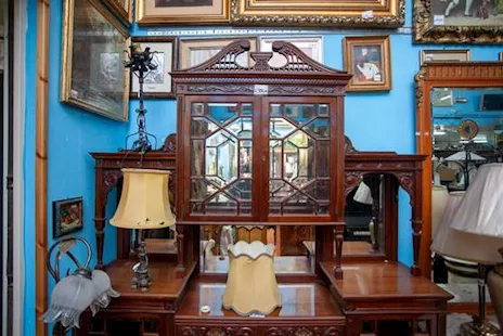 Vetrina Credenza Antica con Specchio - 24975