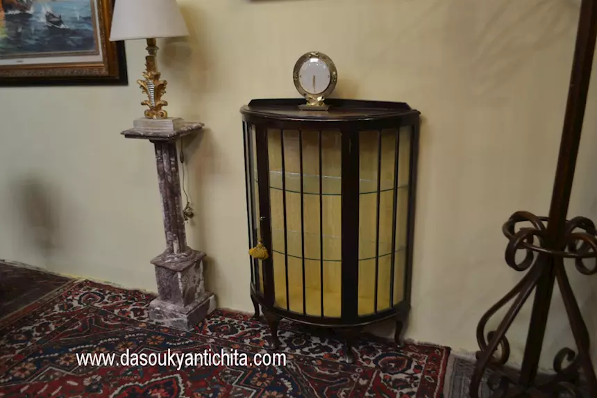 Vetrina-cristalliera stile Art Déco del XX secolo, in legno - Foto 4