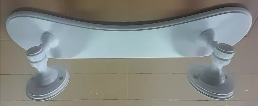 Foto 4Mensola legno sagomata laccata bianco opaco nuova mai installata