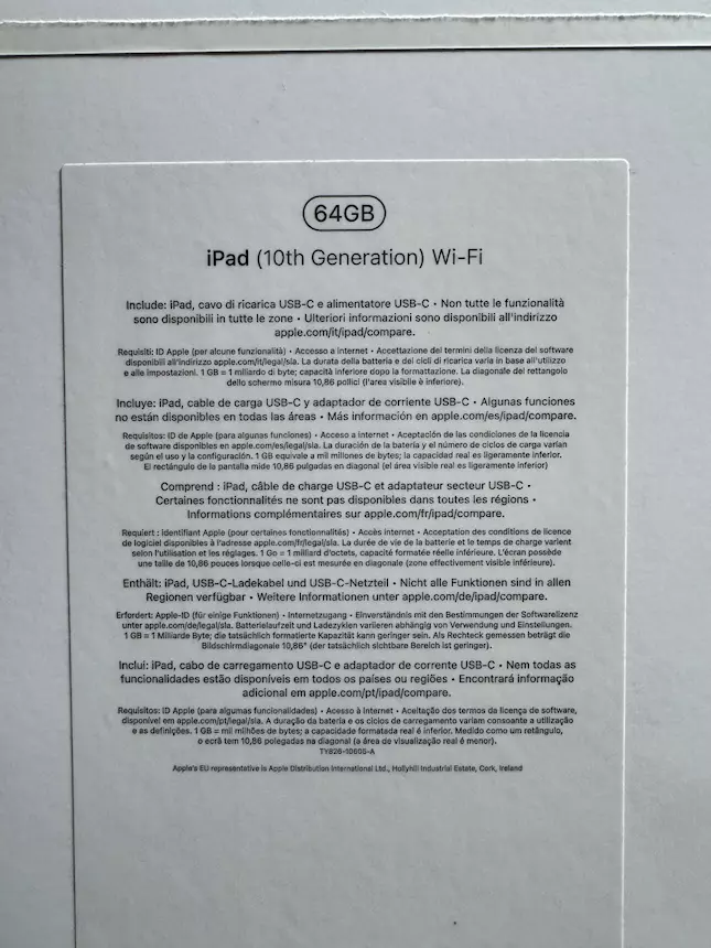 Foto 5Apple iPad 10 Wifi 64 gb argento 10 generazione