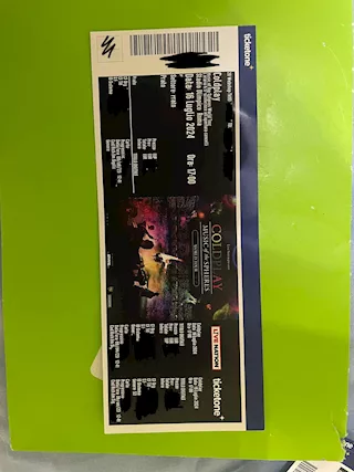 Biglietto Prato Coldplay Roma 16.07.2024