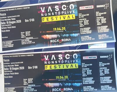 2 Biglietti Vasco Rossi 11/06