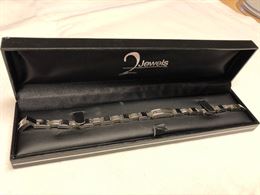 Bracciale uomo in acciaio con ematite. Mai Usato