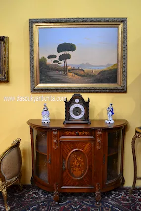 Credenza vintage in noce mezzo giro a 3 sportelli