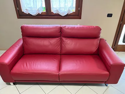 Divano tre posti in pelle Poltronesofà