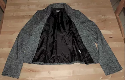 Taglia 44, Giacchetta blazer donna color nero e bianco - Foto 6