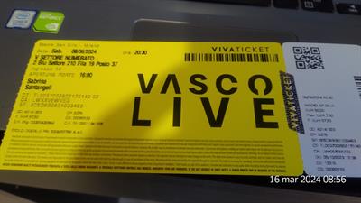 Scambio biglietti Vasco Milano 8 giugno