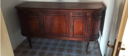 Credenza legno lavorato