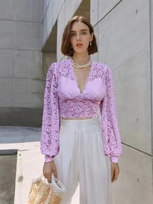 Maglia totale pizzo taglia unica costa 15
