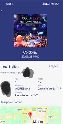 Colplay Concerto Milano 2023