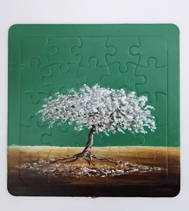 Quadro olio albero della vita puzzle