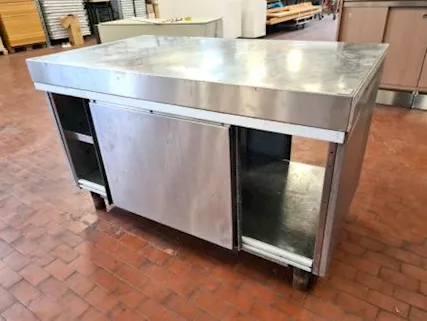 Tavolo inox armadiato a isola usato - Foto 5