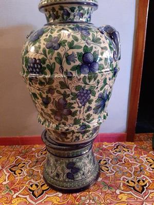 Grande vaso tipo faenza in ceramica