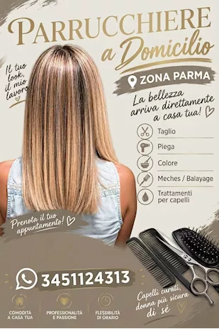 Parrucchiere a domicilio a Parma