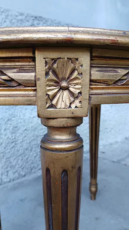 Antico tavolino ovale in stile Luigi XVI, in legno - Anteprima 2