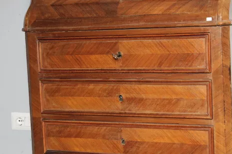 Antica cassettiera toilette fine 800 Francia quattro cassetti