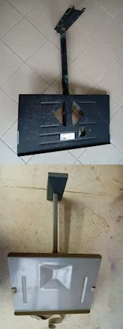 Staffa porta TV da soffitto o da muro in metallo misure alte