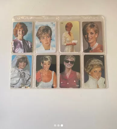 Schede telefoniche Lady Diana e famiglia