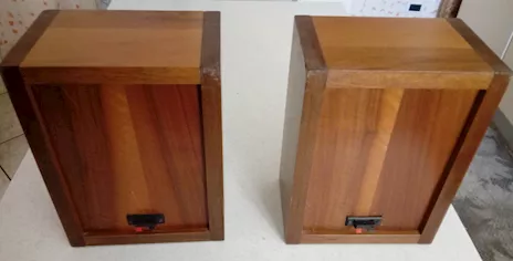Coppia di casse acustiche in legno noce italiana. Suonano perfettamente - Foto 3