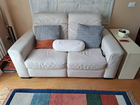 Divano Natuzzi Malcom 2 posti in pelle con relax