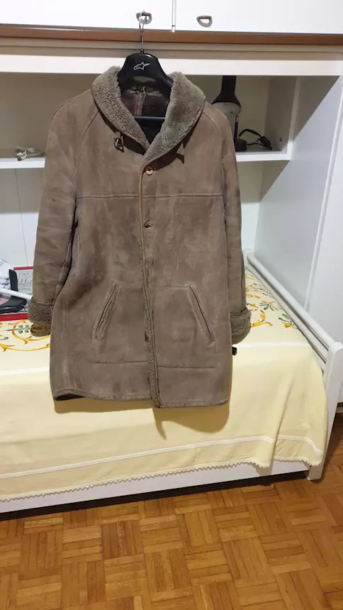 Montone donna, color tortora, taglia m