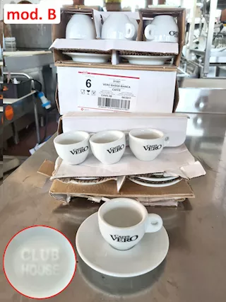 Set tazzina e piattino per caffè usato e non, mod. D, mai usate - Foto 2