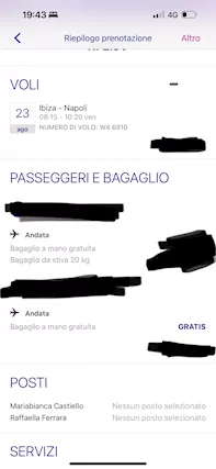 due biglietti per Ibiza data