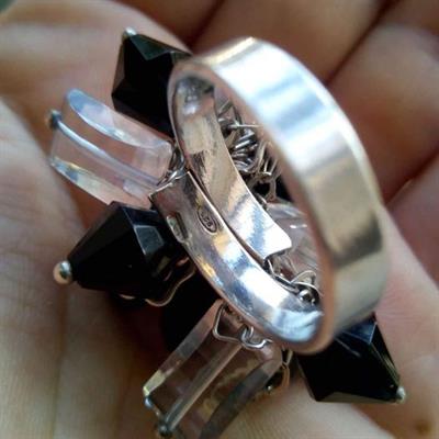 Anello argento e pietre, come nuovo - Foto 4
