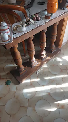 Balaustra colonne tornite in legno di pioppo