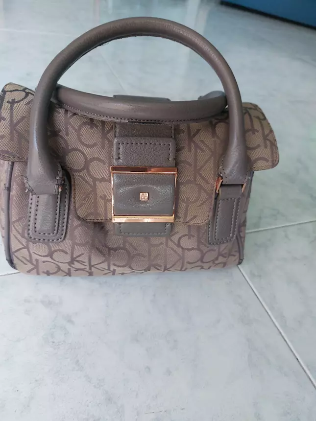Borsa Calvin Klein originale, colore marrone tortora, quasi nuova