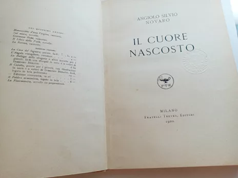 Il Cuore Nascosto di Angiolo Silvio Novaro Edizione 1920, in buone condizioni - Foto 3